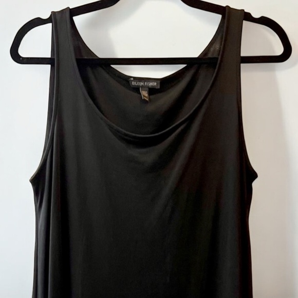 Eileen Fisher 100% Silk Everyday Tank Top Black Sleeveless Top Size Medium - Picture 14 of 16